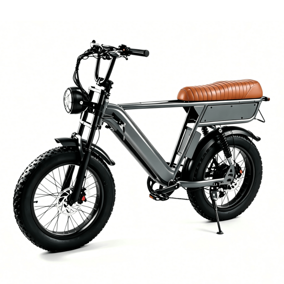 Fat bike elettrica YANGOR Y20 Plus vista di tre quarti in colore grigio