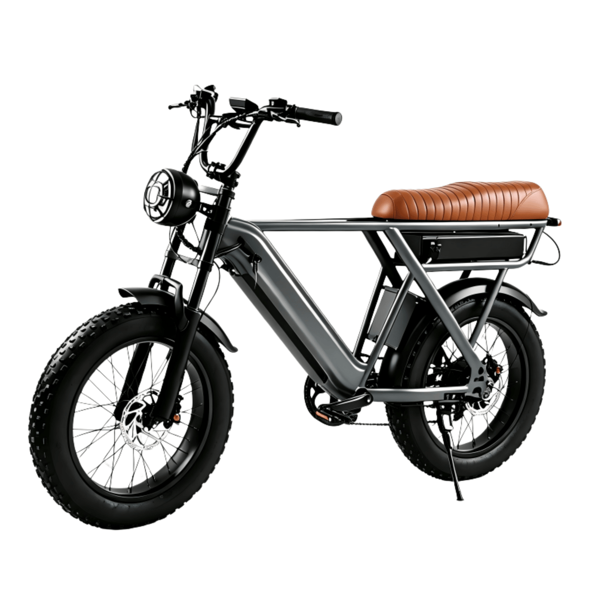 Fat bike elettrica YANGOR Y20 Pro vista di tre quarti in colore grigio