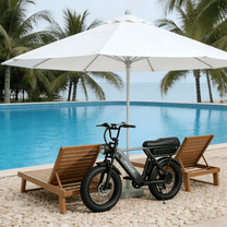 Fat bike elettrica YANGOR Y20 Pro vista di lato in colore nero al sole