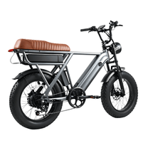 Fat bike elettrica YANGOR Y20 Pro vista di tre quarti da dietro in colore grigio