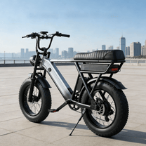 Fat bike elettrica YANGOR Y20 Pro vista di lato in colore nero in città