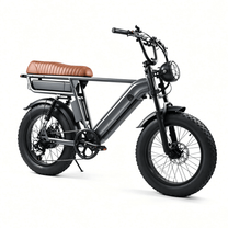 Fat bike elettrica YANGOR Y20 Pro Max vista di tre quarti dal lato opposto in colore grigio